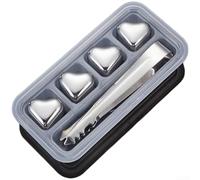 Stainless Steel Heart Ice Cubes Featuring 304 Material Composition For Safe Beverage Contact And Efficient Cold Retention(B)