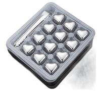 Stainless Steel Heart Ice Cubes Featuring 304 Material Composition For Safe Beverage Contact And Efficient Cold Retention(G)