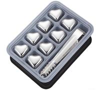 Stainless Steel Heart Ice Cubes Featuring 304 Material Composition For Safe Beverage Contact And Efficient Cold Retention(E)