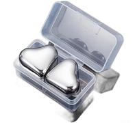 Stainless Steel Heart Ice Cubes Featuring 304 Material Composition For Safe Beverage Contact And Efficient Cold Retention(F)
