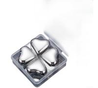 Stainless Steel Heart Ice Cubes Featuring 304 Material Composition For Safe Beverage Contact And Efficient Cold Retention(A)