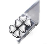 Stainless Steel Heart Ice Cubes Featuring 304 Material Composition For Safe Beverage Contact And Efficient Cold Retention(C)