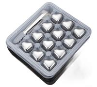 Stainless Steel Heart Ice Cubes Featuring 304 Material Composition For Safe Beverage Contact And Efficient Cold Retention(K)