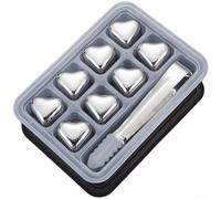 Stainless Steel Heart Ice Cubes Featuring 304 Material Composition For Safe Beverage Contact And Efficient Cold Retention(J)