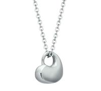 Stainless Steel Heart Keepsake Necklace Women's Opening Compartment Black Tone Memorial Jewelry Elegant Gift for Loved One