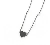 Stainless Steel Heart Pendant Necklace, Silver Rose Gold Black, 15mm Heart Charm, 40cm Chain with 5cm Extender, Adjustable Length(10pcs), 40cm+5cm extender (15.75in+2in), Stainless Steel, Crystal