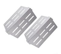 Stainless Steel Heat Deflector Replacement for Weber for Genesis 300 Series Grills with Front Controls, for Parts 65505, 7622, 62756, E-310, E-320, E-330, Set of 2, 13 1/4 x 8 3/4 Inch