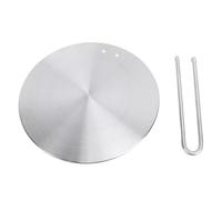 Stainless Steel Heat Diffuser Plate, Induction Cooktop Adapter, Round Heat Distribution Disk with Detachable Handle for Gas Stove Glass Cooktop, Fast Heat Transmission for Uniform (18#)