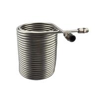 Stainless Steel Heat Exchangers Coil, Immersion Wort Chiller, 1/2" & 3/8 "Port & Spiral Tube Coil,Beer/Wine Cooler Multifunctional Usage