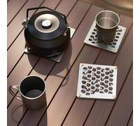 Stainless Steel Heat Insulating Mat - Double Layer Anti-Scald Coaster Trivet, Lightweight Outdoor Camping Tableware Plate For Hot Pots, Oven Dishes, Cups & Cookware