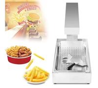 Stainless Steel Heat Lamp with Oil Level Management, 1000W French Fry Warmer with Dump Station, Commercial Grade, for Fries, Chicken, Churros, Restaurant Buffet