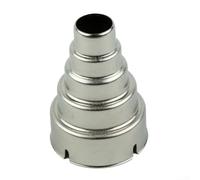 Stainless Steel Heat Nozzle 35mm Reflector for Stainless Steel | Station, Shovel Three Five Section Big Flat Tip, High Temp Resistant Hot Air Accessory, Silver(B)