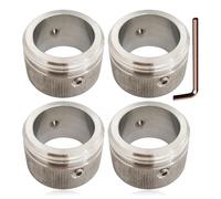 Stainless Steel Heating Valve Adapter, 4 Pieces Thermostat Head Adapter with Strips, Radiator Thermostat Heating Thermostat Adapter Radiator Valve RA Adapter to M30 x 1.5 with Hex Key