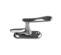 Stainless Steel Heavy Duty Door Latch for Wooden Doors Fire Doors and Escape Doors with Oval Handle and Pre-Punched Mounting Holes (Silver L)