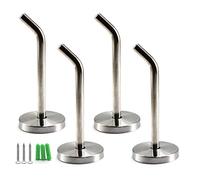 Stainless Steel Heavy Duty Long Nose Wall Mount Hook Kitchen Utensil Hanger Hook Robe Coat Hook with Screws and Expansion Pipes 4 Pack 100mm
