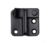 Stainless Steel Heavy-Duty Tower Bolt Latch for Wardrobe, Cabinet, and Shed Doors - 4-Inch Black Door Catch with No-Punch Installat(Small Left)