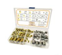 Stainless Steel Helicoil Kit 124pcs M2 to M12 Set | Repairs stripped internal threads, includes drills taps installers, metal storage case, M2 to M12 sizes