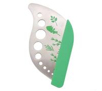 Stainless Steel Herb Stripper with 9 Hole Design, Leaf Separator and Vanilla Peeler Tool with Protective Holder for Safe Kitchen Storage