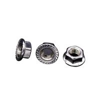 Stainless Steel Hex Flange Nuts, 2/10/20pcs M3 M4 M5 M6 M8 M10 M12 DIN6923 316 A4 Stainless Steel Hexagon Hex Head Serrated Lock Spinlock Flange Nut(2pcs M10)