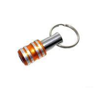 Stainless Steel Hex Shank Quick-Release 3-Slot Keychain Screwdriver Bit Holder, Rust-Resistant, Lightweight Aluminum Alloy, for Portable(Gold)