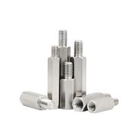 Stainless Steel Hex Standoff Spacer, Male to Female, M2 M2.5 M3 M4 M5 M6 M8 M10 for PBC Motherboard Chassis Connection, Secure Fastening Solution