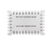 Stainless Steel Hexagonal Wet Film Thickness Gauge Comb 25-2000um for, Varnish, Adhesives and Building Materials with 24-36 Measurement Steps(Square Type)