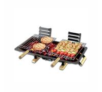 Stainless Steel Hibachi Charcoal Grill - Small & Portable BBQ for Camping, Picnics, and Balcony Cooking