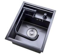 Stainless Steel Hidden Concealed Kitchen Bar Sink with Folding Faucet, for Small Kitchen Prep RV(30 * 45CM)