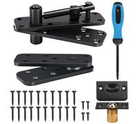 Stainless Steel Hidden Door Hinge, Pivot Hinge, Up to 570Lbs Load-Bearing, Hidden Door Bookcase Hinge, Heavy Duty Swinging Door Hinge 360° Rotation for Secret Door or Concealed Door