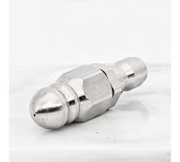 Stainless Steel High-Pressure Garden Hose Nozzle with 6 Spray Patterns for Drain Pipe Dredging, Cleaning & Watering - Leak-Proof, for Easy Inst