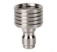 Stainless Steel High Pressure Washer Nozzle 1/4 for Quick Connect Silver | For hard to reach cleaning spaces for durable stainless steel build Simple install and remove For car patio and