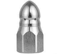 Stainless Steel High Pressure Washer Nozzle with 1 Front & 6 Rear Jets for Pipe Cleaning, 1/4" Quick Connect Compatible with Most Pressure Washers and Car(（1，6）)