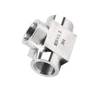 Stainless Steel High Pressures T Shaped Tees Fitting Thickened Wall Double Threaded Ports for Industrial Pipe Connection Threaded Tees Fitting