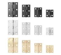 Stainless Steel Hinge 270 Degree Folding Black Small Hinges for Cupboard Wooden Box 2Pcs(Silver 50.3mm 2pcs)