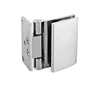 Stainless Steel Hinge 304 Stainless Steel Precision Cast Thickened Polished Shower Room Bathroom Door Screen with Inner Glass Clip Hinge(Shiny)