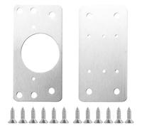 Stainless Steel Hinge Fixing Plate,2Pcs Hinge Repair Plate Stainless Steel Cabinet Bracket Kit Kitchen Cupboard Fixing Screws for Door Shelf Furniture
