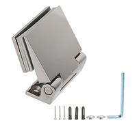 Stainless Steel Hinge for Glass Sauna Door, Inclined Single Sided Hinge for Tempered Glass, Bathroom