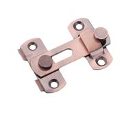 Stainless Steel Hinge Holder Security Lock, Silent Gate Buckle and Hasp for Windows, Cabinets, and Door Bolts(3inch-red Bronze)