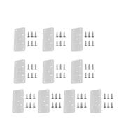 Stainless Steel Hinge Repair Plates, 1/4/10 Pcs Cabinet Hinge Repair Plate in Silver and Black(10pcs Silver 3a)