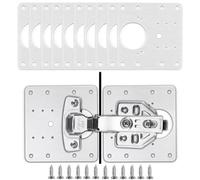 Stainless Steel Hinge Repair Plates, Cabinet Cupboard Door Hinge Repair Plate Multiple Sizes 1-5 Pcs(9x5cm 2pcs)