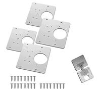 Stainless Steel Hinge Repair Plates, Hinge Repair Plate Cabinet Door Mounting Stainless Steel Pack of 4 Multiple Sizes(B)