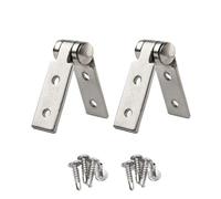 Stainless Steel Hinge Stainless Steel Frameless Balcony Glass Folding Window Hinge Flip-up for Cabinet Doors Nothing Frame and Parts(4 Holes 2pcs)