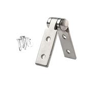 Stainless Steel Hinge Stainless Steel Frameless Balcony Glass Folding Window Hinge Flip-up for Cabinet Doors Nothing Frame and Parts(4 Holes 1pcs)
