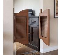 Stainless Steel Hinge Swinging Double Doors Cafe, for Kitchen/Doorway/Pantry Entrance Partition, Solid Wood Louvered Door,Easy to Install(70x80cm(WxH))