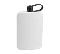 Stainless Steel Hip Flask 17oz 500ml Leak Proof Portable Liquor Bottle for Whiskey Wine Camping Hiking Travel Outdoor Men Women Gifts Black(White)
