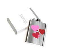 Stainless Steel Hip Flask,8 oz-Love Hearts