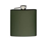 Stainless Steel Hip Flask Green 6 oz