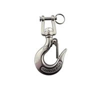 Stainless Steel Hoist Cargo Hook 304 Stainless Steel Swivel Lifting Hook With Latch Rigging Accessory For Project Hoisting Machinery Loading(1500KG)