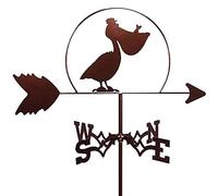 Stainless Steel Hollow Carved Wind Vane Weathervane for Yard Wind Direction Indicator, Metal for Garden Backyard Roof-Style