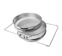Stainless Steel Honey Filter with Double Sieve & Ultra Fine Gauze Screen Multifunctional Adjustable Spinner for Straining Wax & Fragments Beekeeping & Kitchen Use